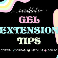 Gel Extension Tips - Coffin ♥︎ Cream ♥︎ Medium