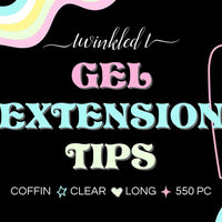 Gel Extension Tips - Coffin ♥︎ Clear ♥︎ Long