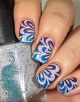 Floral Watermarble Stencils