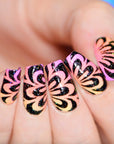 Floral Watermarble Stencils
