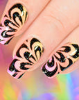Floral Watermarble Stencils