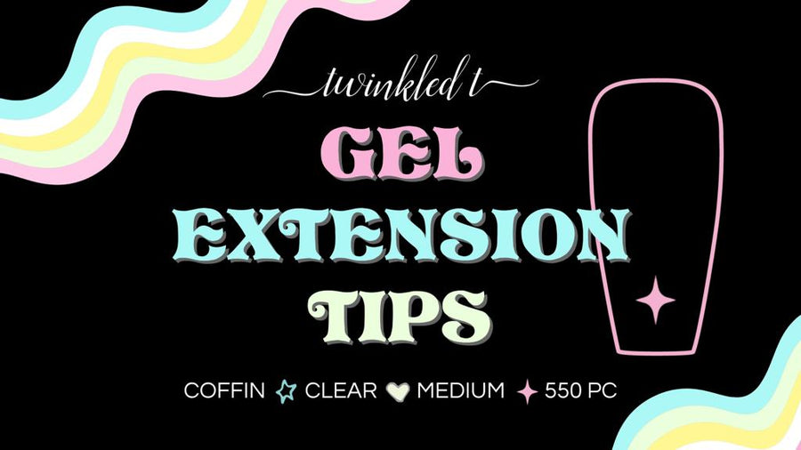 Gel Extension Tips - Coffin ♥︎ Clear ♥︎ Medium