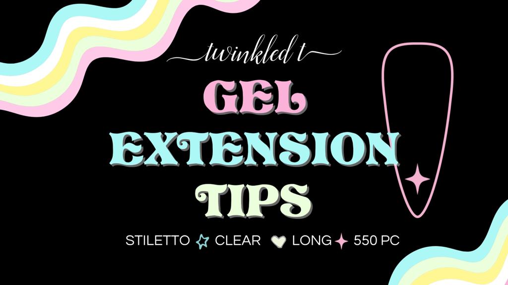 Gel Extension Tips - Stiletto ♥︎ Clear ♥︎ Long