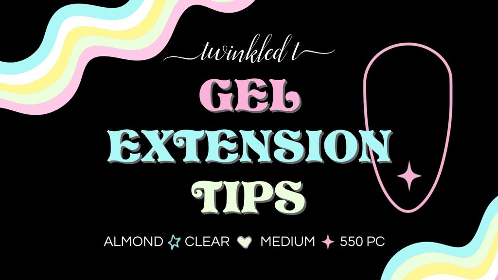 Gel Extension Tips - Almond ♥︎ Clear ♥︎ Medium