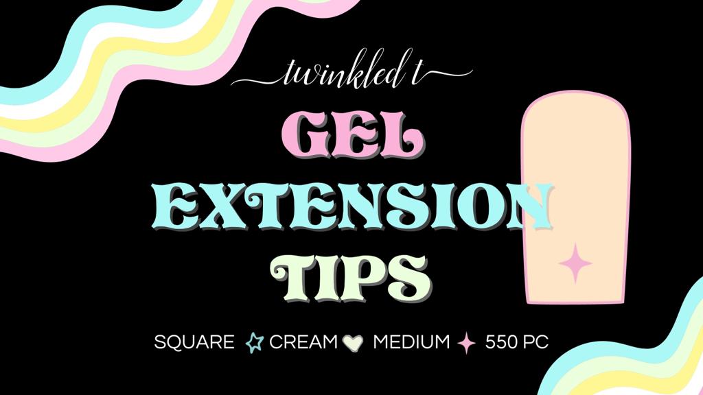 Extension Tips - Square ♥︎ Cream ♥︎ Medium – Twinkled T