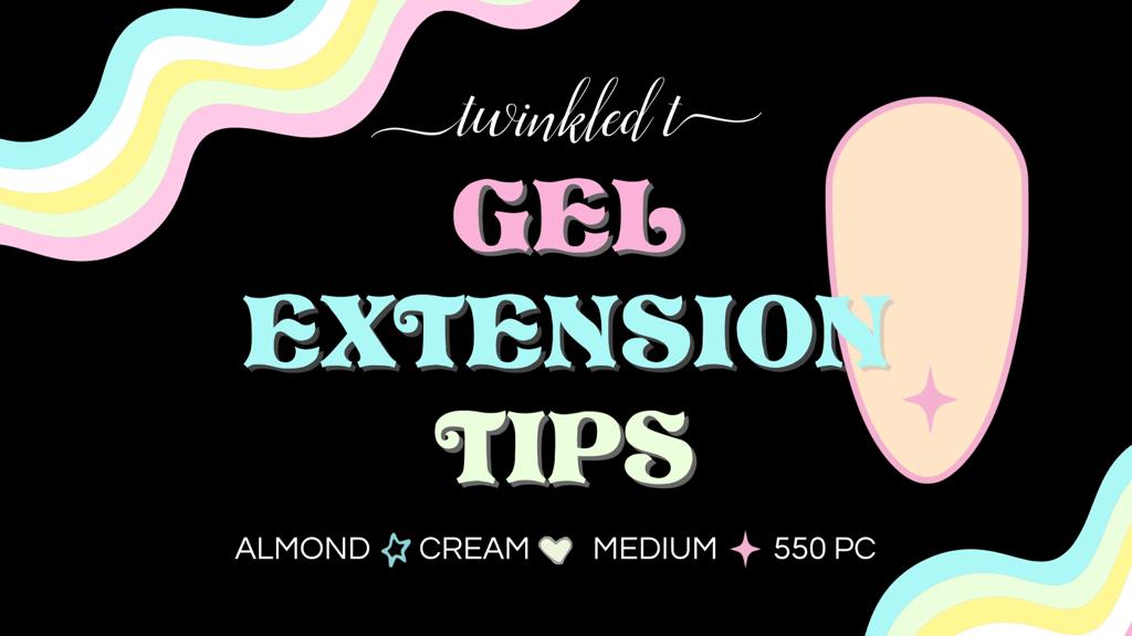 Gel Extension Tips - Almond ♥︎ Cream ♥︎ Medium