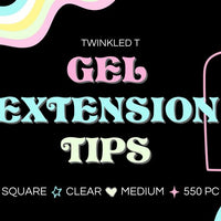 Extension Tips - Square ♥︎ Clear ♥︎ Medium