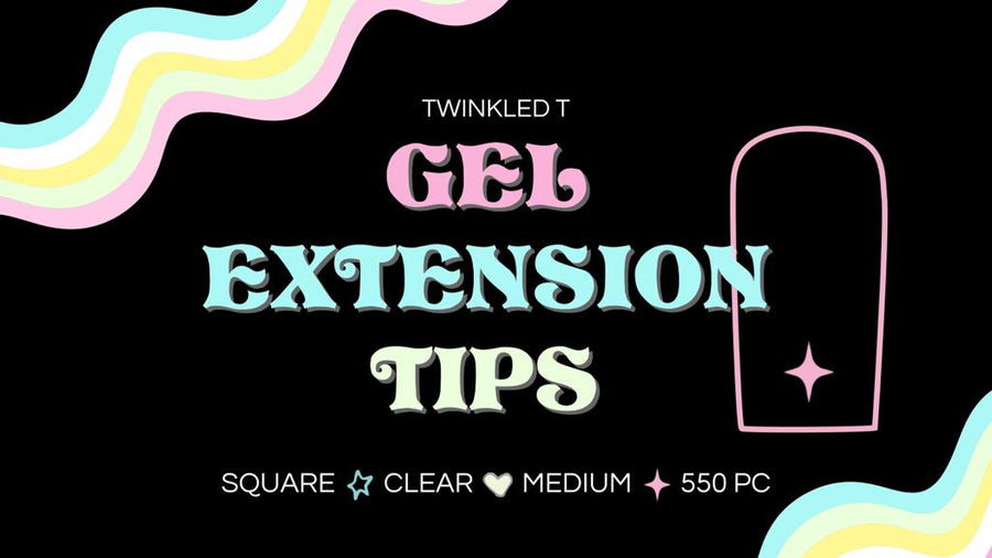 Extension Tips - Square ♥︎ Clear ♥︎ Medium