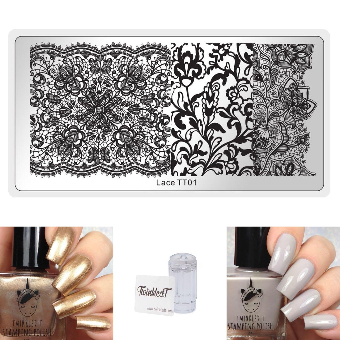 Lace Set - Plate, Polishes, Stamper, & Scraper