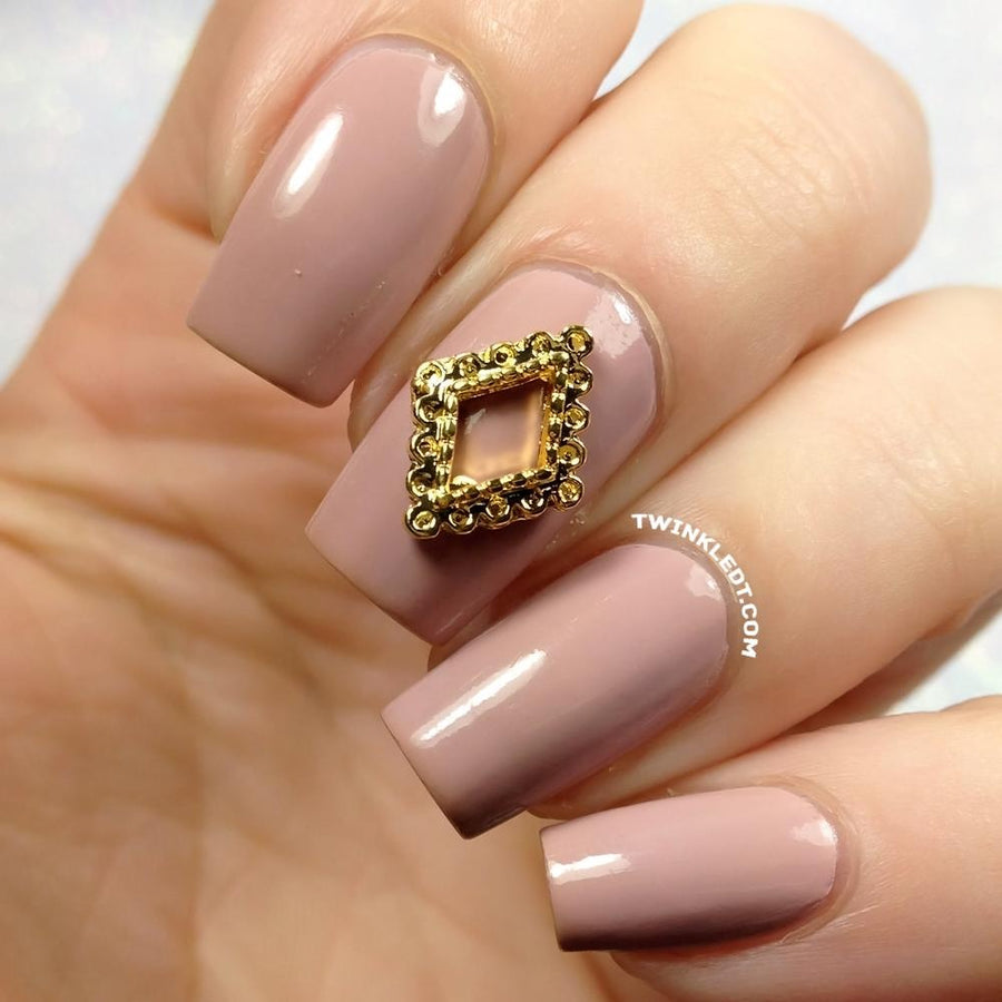 Studded Diamond Frame Charm