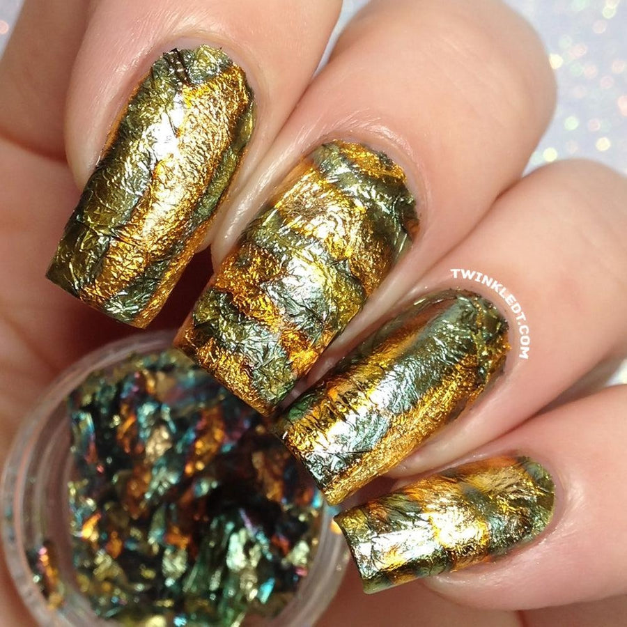 Multicolored Gold Nail Foil Pot – Twinkled T