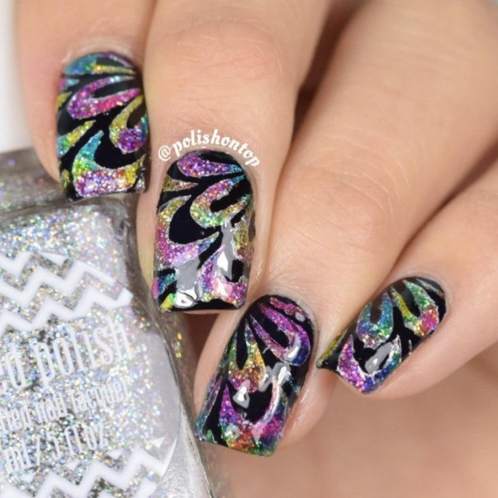 Floral Watermarble Stencils