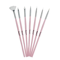 Bubble Yum Nail Art 7 Pc Brush Set