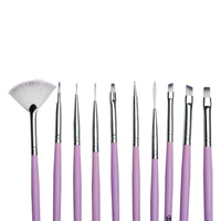 Cotton Dandy Nail Art 10 Pc Brush Set