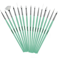 Twinkled T Mint Coco Nail Art 15 Pc Brush Set - Twinkled T - 1